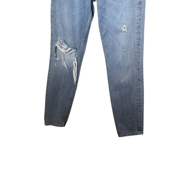 Boyish By HER The Billy High Rise Skinny Jeans 24 Medium Wash Blue Button Fly - Picture 4 of 10